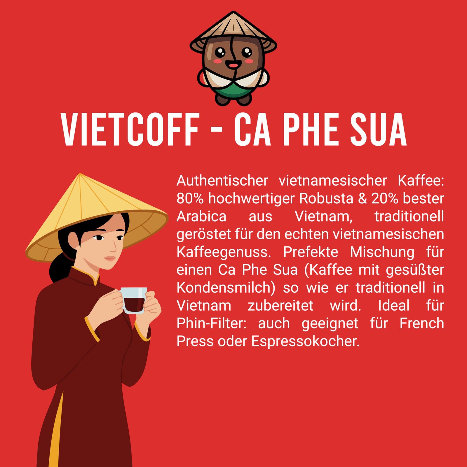 Ca Phe Sua – Blend 80/20 Robusta Arabica – Bild 3